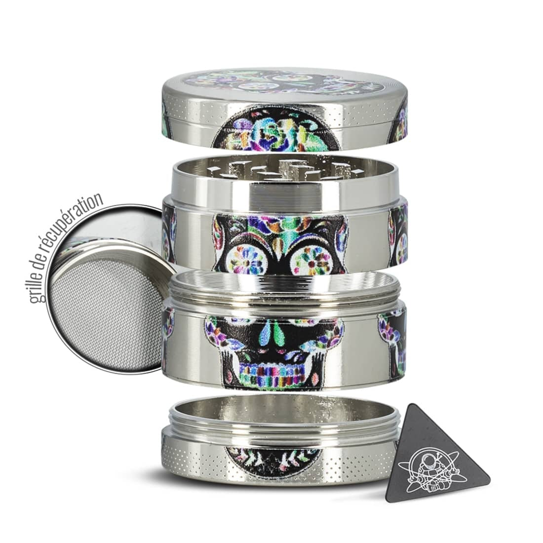 Grinders 4 parties 40 mm Calaveras