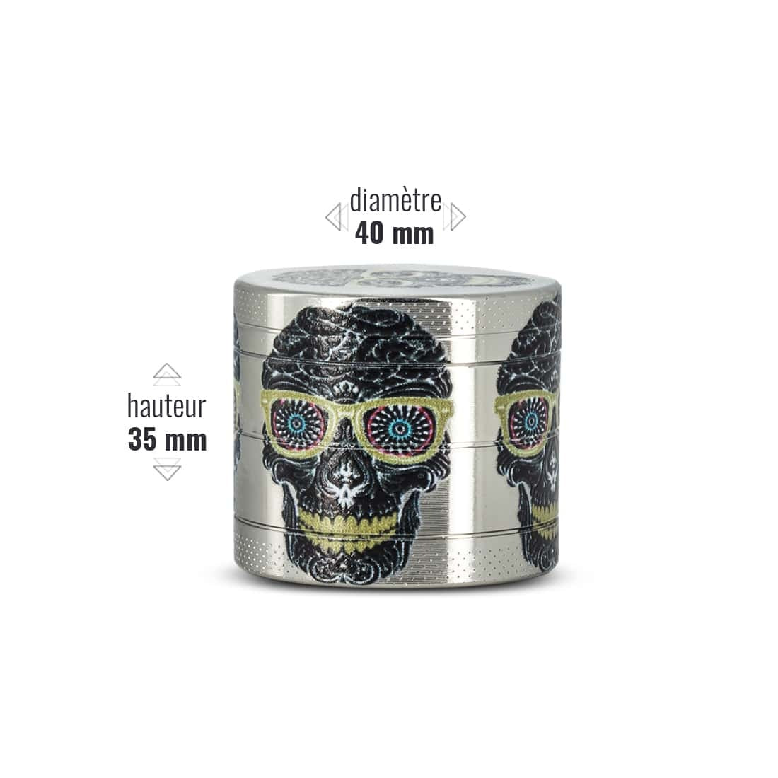 Grinders 4 parties 40 mm Calaveras