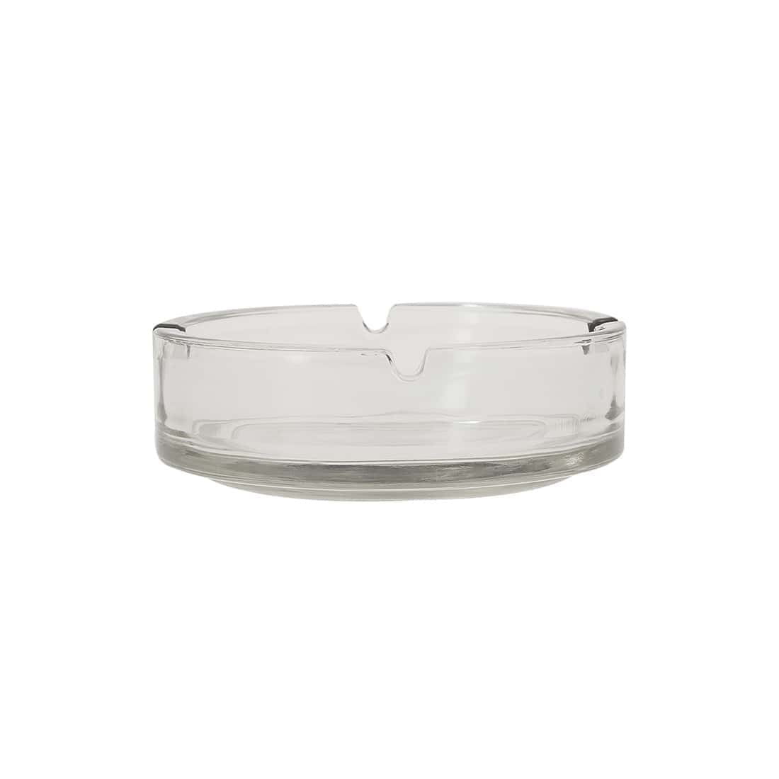 Cendrier rond en verre transparent