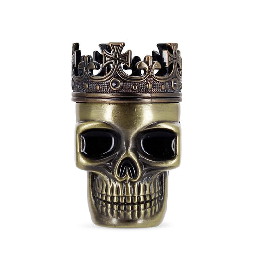 Grinder 3 parties Tête de mort dorée